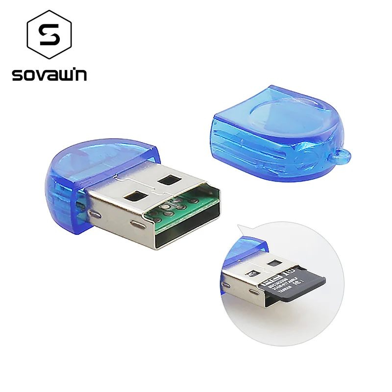 

Sovawin Usb 2.0 Micro Sd TF T-Flash Mini Card Reader Adapter For Pc Mac Laptop Microsd Memory Card High Speed 480Mbps