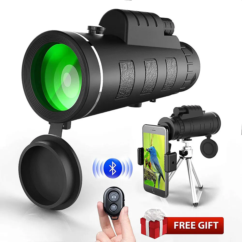 Оптический зум монокулярный мощный телескоп 40X60 ночное видение военный Spyglass для