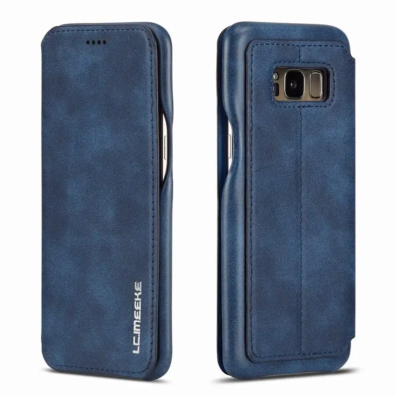 Чехол-Кошелек Fundas для Samsung Galaxy S8 Plus чехол телефона Роскошный деловой кожаный