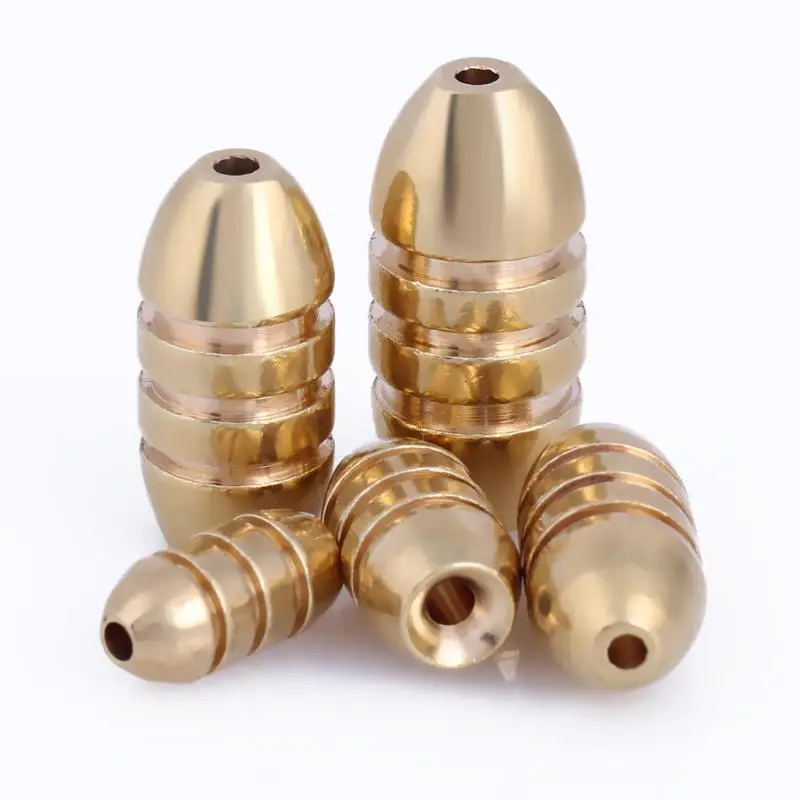 5 قطعة رصاصة شكل الصيد الغطاسون كيت 1.8g 3.5g 5g 7g 10g موضوع الذهب النحاس النحاس الوزن معالجة Pesca الصيد الإكسسوارات
