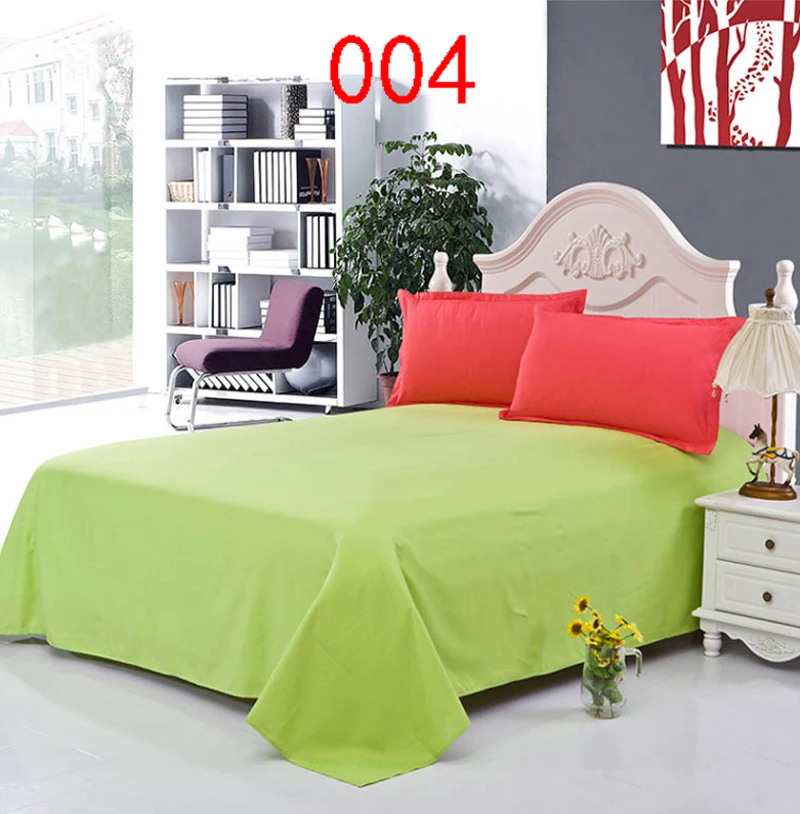 Apple Green Polyester Twin Full Queen Bed Linens Bed Sheet Bedding