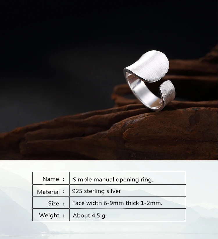 S925 Стерлинговое Серебро, модное простое кольцо для мужчин и женщин, пара, кольцо на палец, открытая петля, ювелирное изделие, подарок для любимой