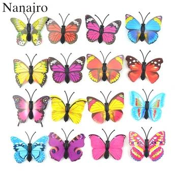 

12Pcs DIY Lifelike 3D Multicolor PVC Butterfly Fridge Wall Stickers Kids Baby Rooms Kitchen Home Decoration Adhesive to Wall