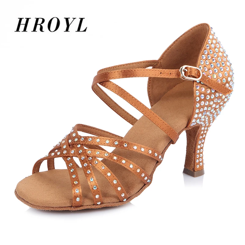 High quality Women Latin dance shoes dancing shoes for Women Rhinestone shoes Ballroom dancing