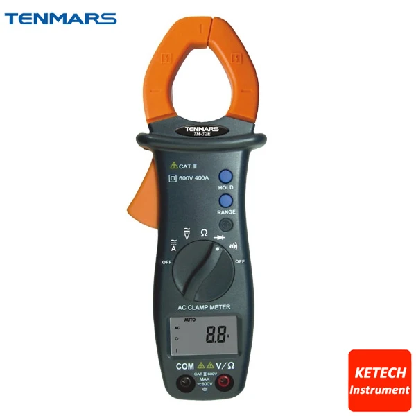 

CAT III 600V 400A Auto-Ranging AC Clamp Meter TM12E
