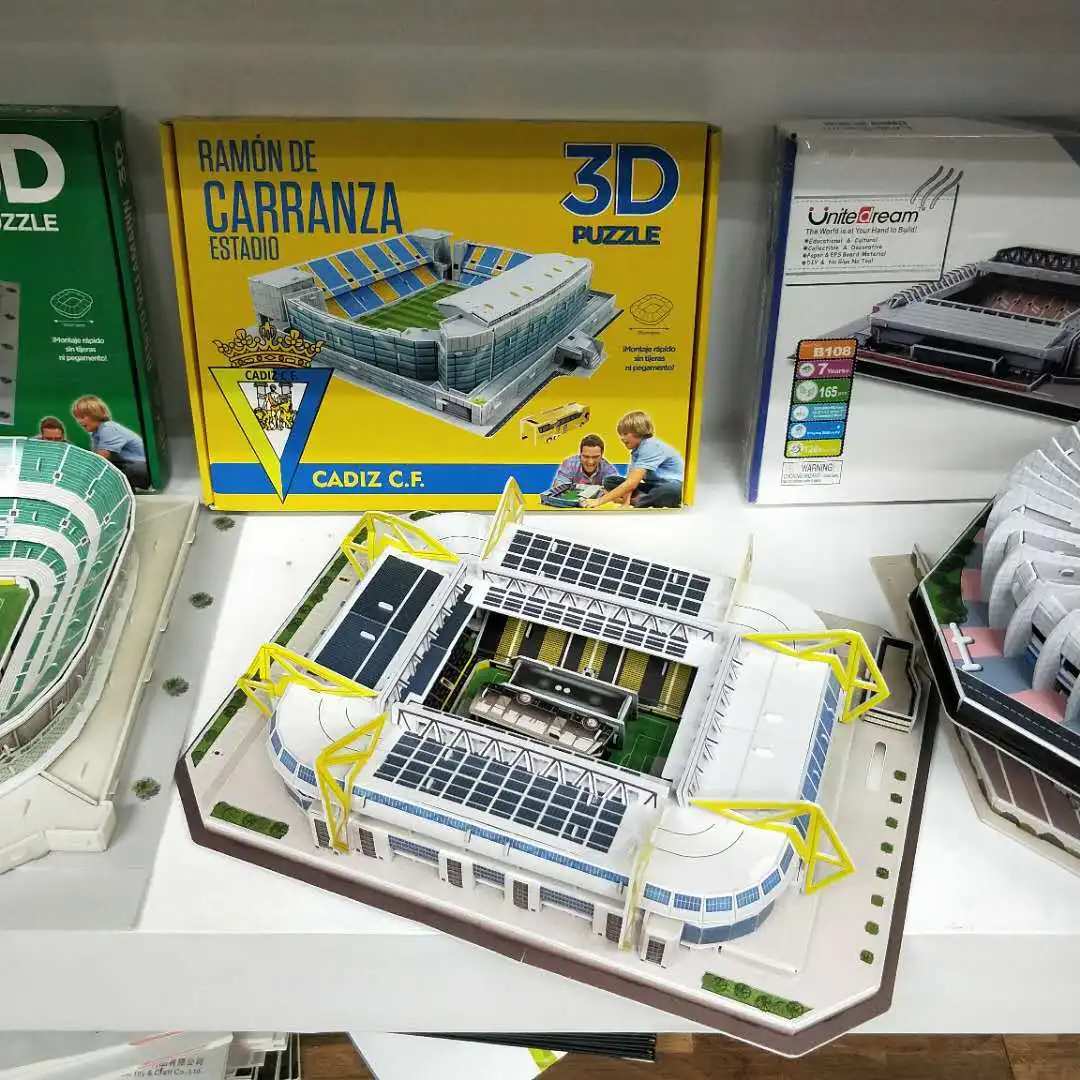 3D бумажный футбольный стадион головоломка Diy мировая архитектурная Клубная полевая модель обучающая игрушка коробка подарки на день рождения