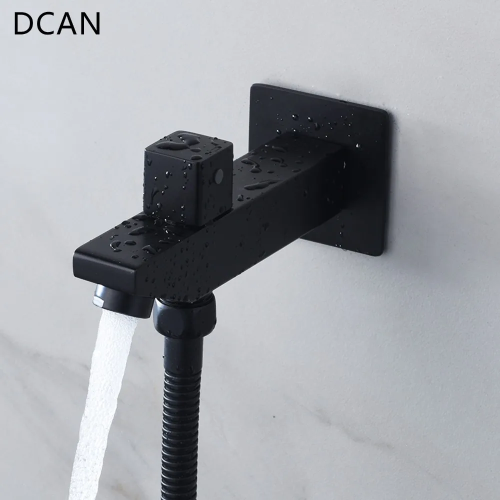 Черная Душевая система DCAN светодиодный Многофункциональный медный душ с пультом