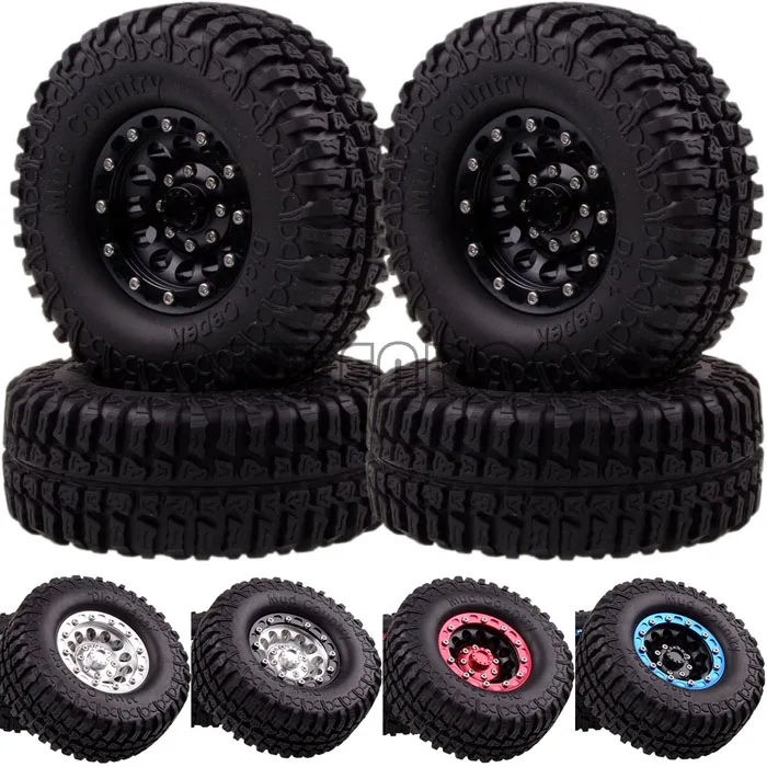 

DQR 1060-7036 RC 1.9" Metal Rock Crawler Wheel Complete Dick Cepek Mud Country 1/10 RC123 Store