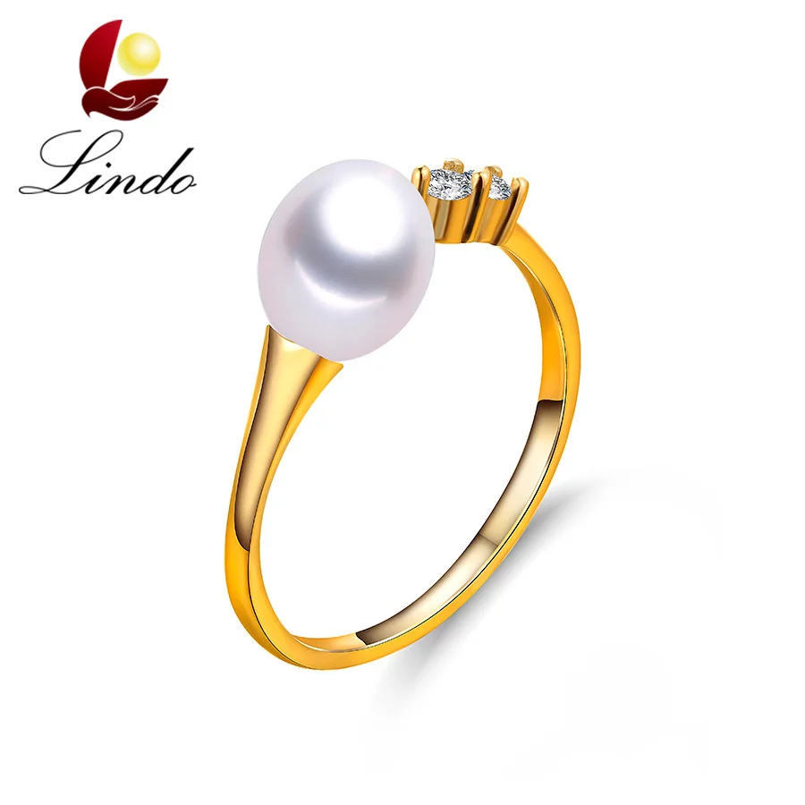 

Good Quality Gold Color AAAA Natural Freshwater Pearl Rings For Women Fashion Zircon Dubai Jewelry Silver 925 Lowest Price