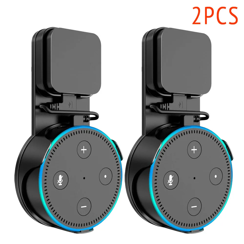

2PCS/lot Wall Mount Case Holder Stand for Amazon Alexa Dot 2nd Generation DigitCont Space-Saving Hanger for Smart Home Speaker