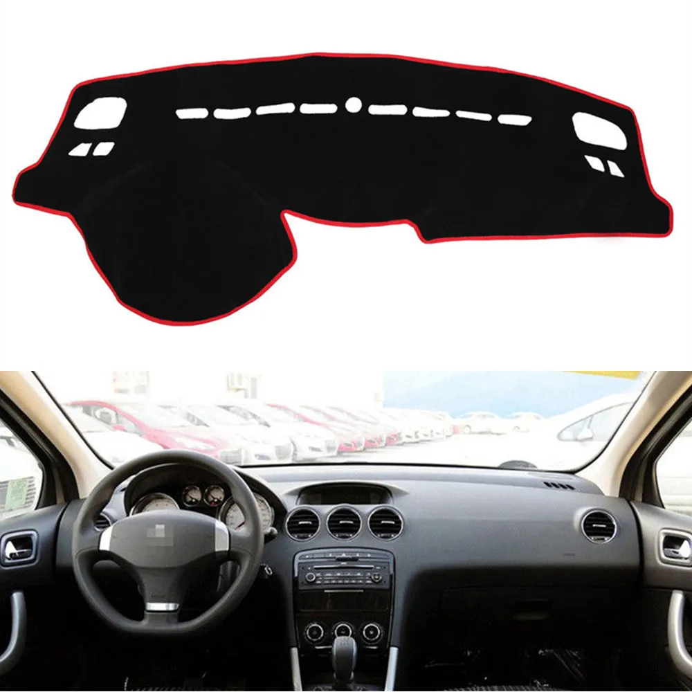 

Auto Dashboard Cover Mat Pad Anti-UV Sun Shade Instrument Cover Protective Carpet Car Accessories For Peugeot 308 408 2008-2013