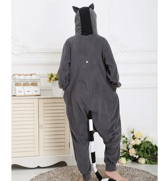 TPRPCO кигуруми Lemur длинный хвост обезьяна взрослых Onesie унисекс пижамы Хэллоуин костюмы для рождественской вечеринки NL168