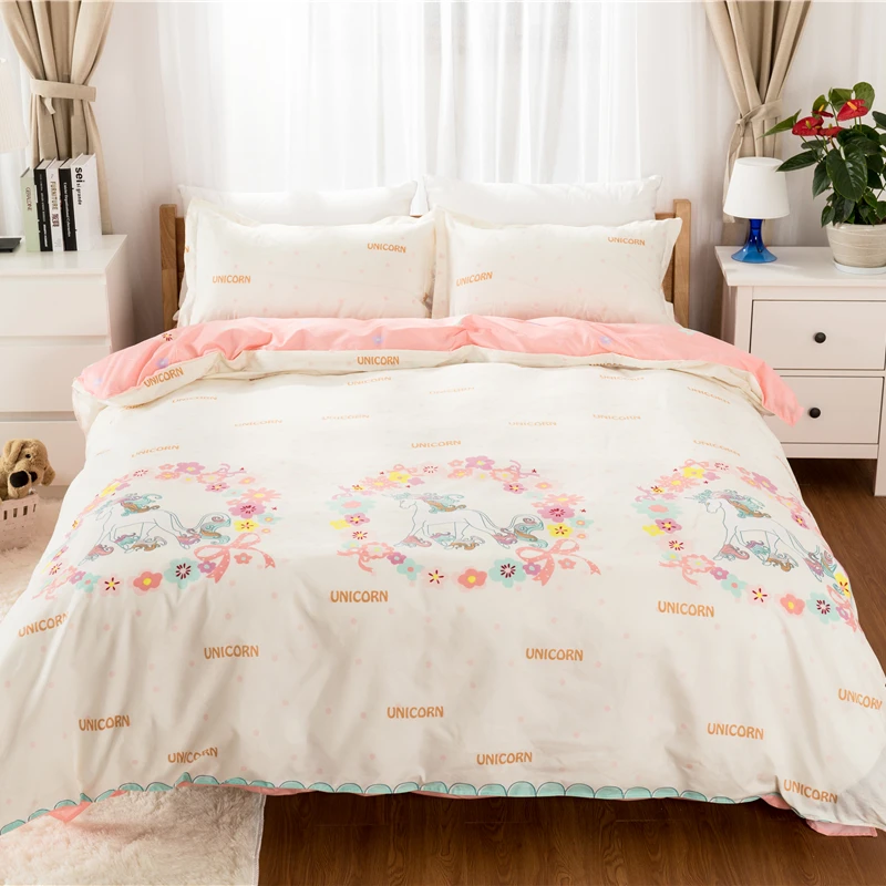 Yi Chu Xin 3d Unicorn Bedding Set Kids Girls Comforter Bedding