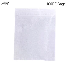100 шт функциональные чайные пакетики пустые чайные пакетики струны тепловое уплотнение фильтр бумага травяной листовой чай мешок шнурок