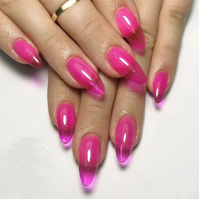 

Jelly Nails Summer Attribute Translucent Neon Color UV Nail Gel Polish Acrylic Tips Manicure