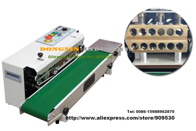 

Auto 110V/220V Continuous Sealing Machine Sealer Horizontal PVC Membrane Film Bag