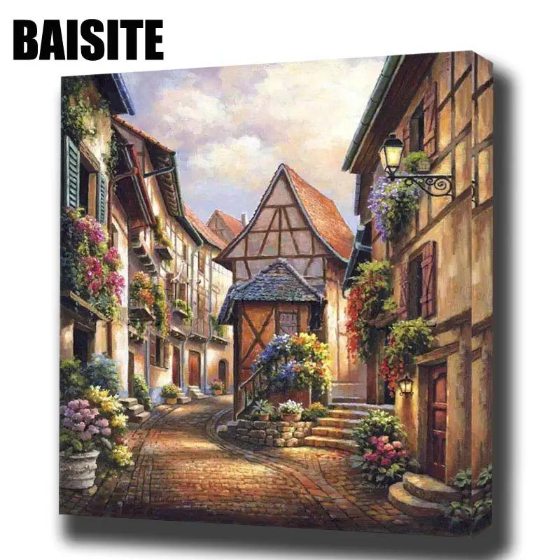 

BAISITE DIY Framed Oil Painting By Numbers Landscape Pictures Canvas Painting For Living Room Wall Art Home Decor E764