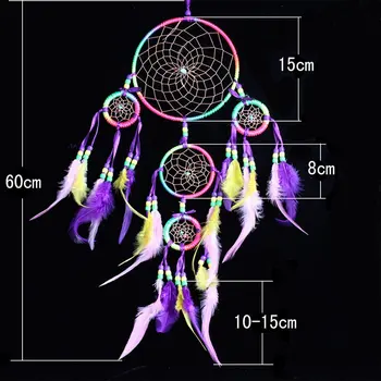 

Handmade Dream Catcher Traditional Dreamcatcher Wall Hanging Decoration Colorful Feather
