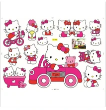

2015 New Design Top Quality Wall Stickers DecalsColorful Hell Kitty Wallpaper Removable Vinyl Ddhesive Wall Sticker
