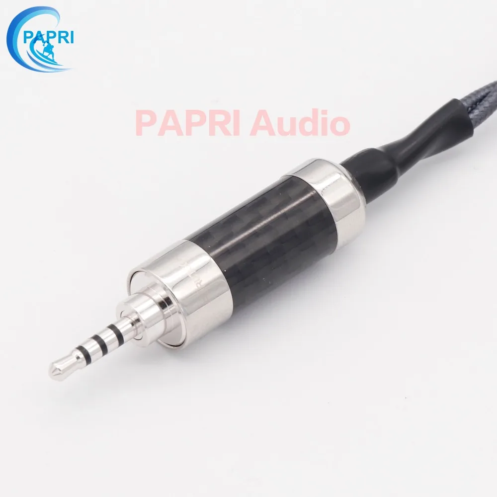 PAPRI 2 5 3 5mm 4 4mm 4N OCC Silver Gold Plated 5Mil Balanced Earphone Cable For Most MMCX 0 78mm Headphone DIY Upgrade Cables