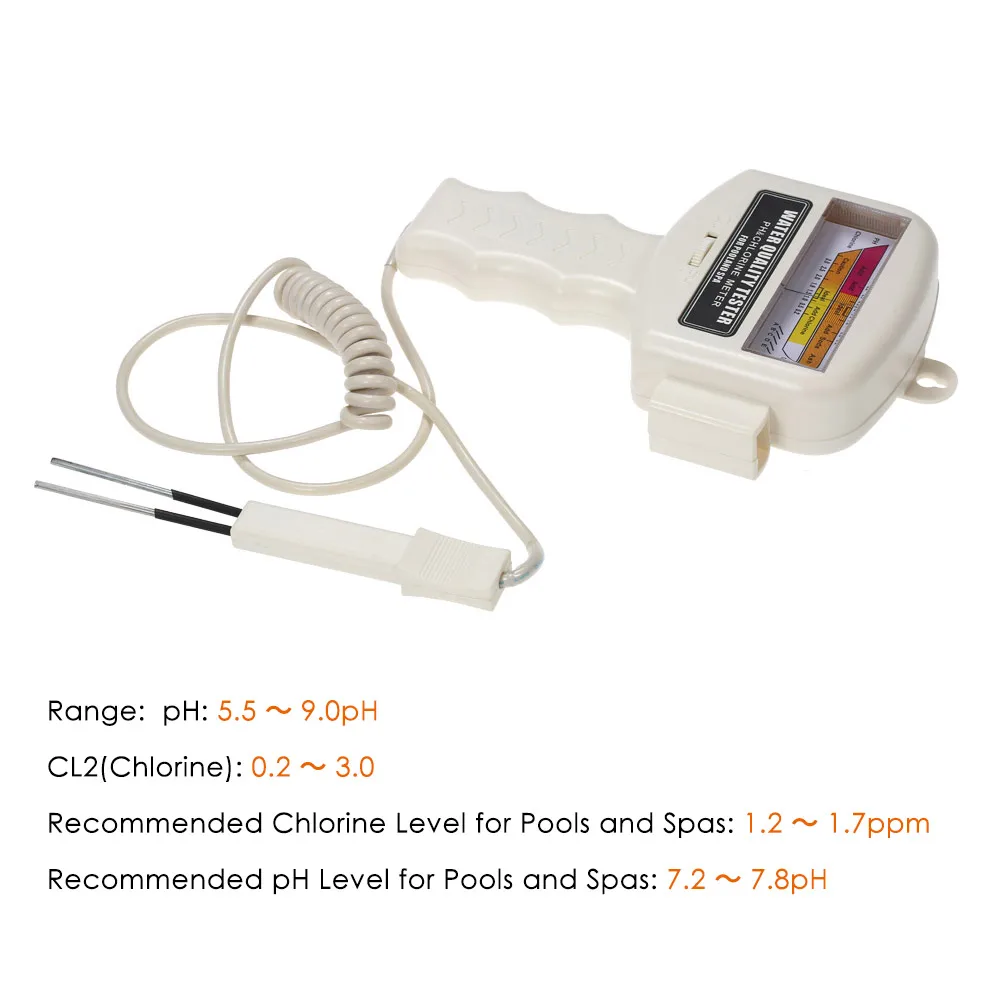 РН-метр тестер качества воды PH CL2 Хлор тестер измеритель уровня воды детектор для бассейна Спа Аквариум