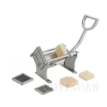 GUYX Коммерческая горизонтальная бытовая машина для картофеля фри из нержавеющей стали, ручная машина для резки картофеля фри