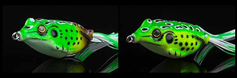 Soft Frog Fishing Lures Double Hooks Top water Ray Frog Artificial Minnow Crank Soft Bait fishing tackle