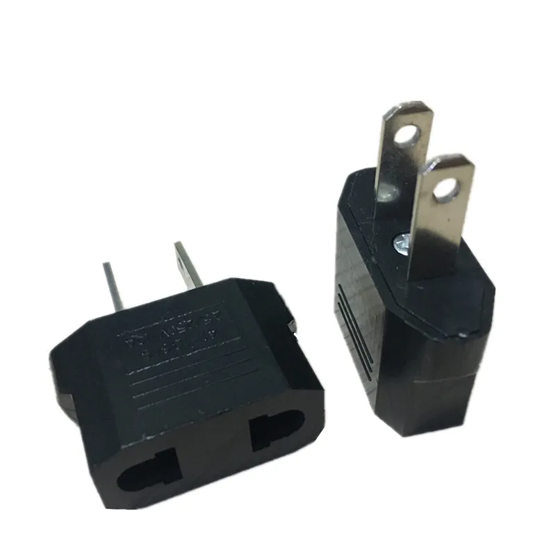 2pcs EU Europe European AC to American US USA Travel Charge Power Plug