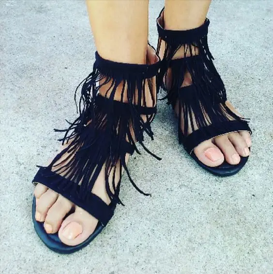 womens flat sandals with zipper back