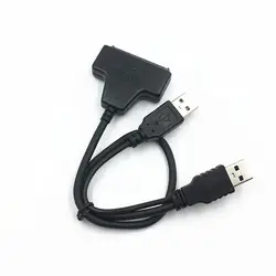 Новый универсальный USB2.0/USB3.0 для HDD 7 + 15 контактов SATA 2,5 дюймов жесткий диск конвертер Кабель-адаптер для SATA SSD/HDD QJY99