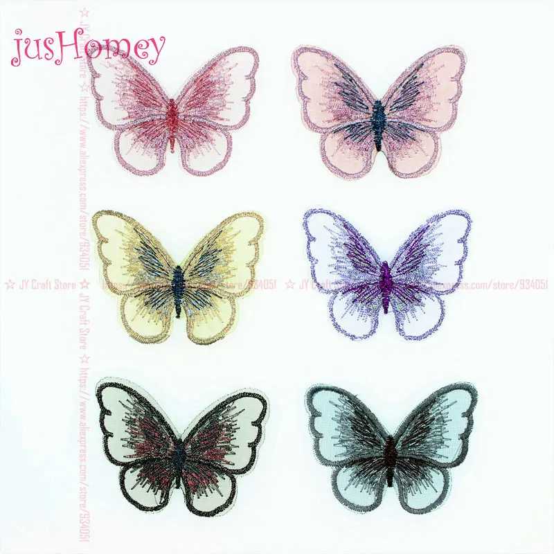 Scrapbook Crafts 100pcs Felt Butterflies Patches Diy Wedding