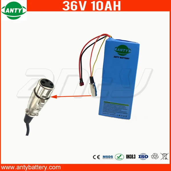 36V lithium battery 10AH 350w electric Bicycle Scooter Battery 36v with 42v 2A Charger,30A BMS eBike battery 36v Free Shipping