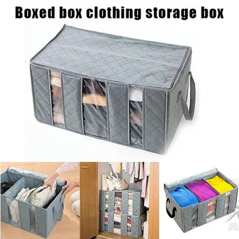 

65L Clothes Storage Box 3 Grid Large Capacity Transparent Storage Box Clothes Organizer HG99