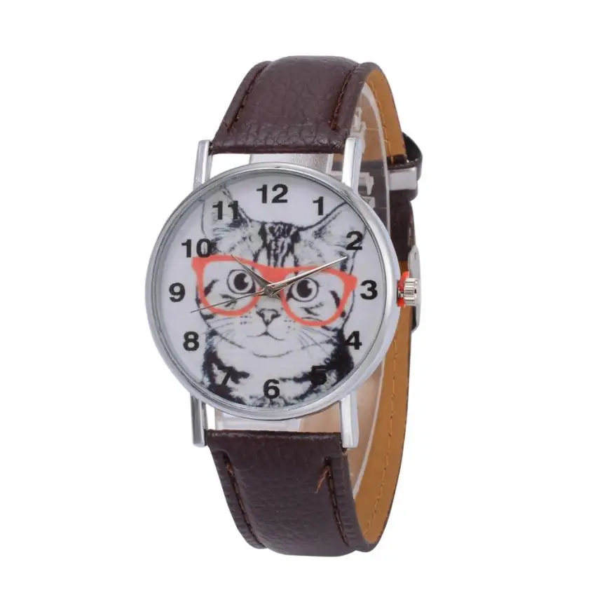 

2018 Fashion Original Women Watch Hight Quality Fashion Unisex Leather Quartz Analog Wrist Simple Watch Round Case Watches 40p