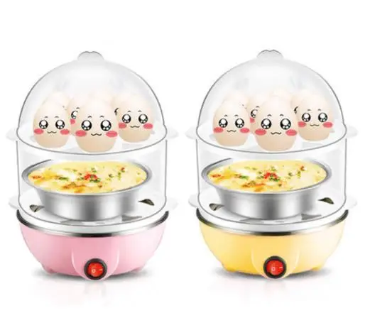 

Double-deck Generic Multi-function Electric Egg Cooker for 14 Eggs Boiler Steamer Breakfast Cooking Tools Kitchen Utensils