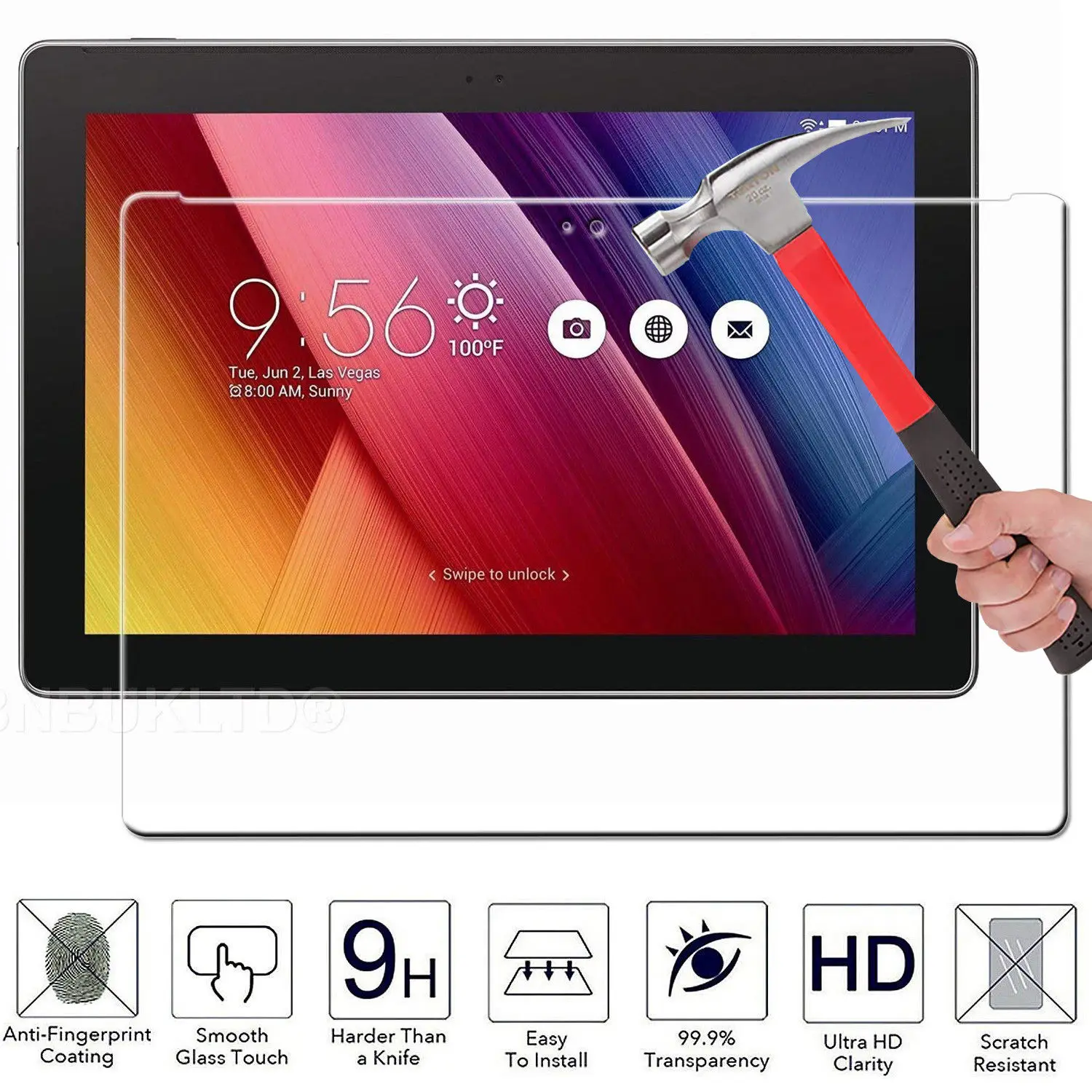 9 H с антибликовым покрытием высокой закаленного Стекло Экран Protector для ASUS ZenPad 10 Z300/Z301