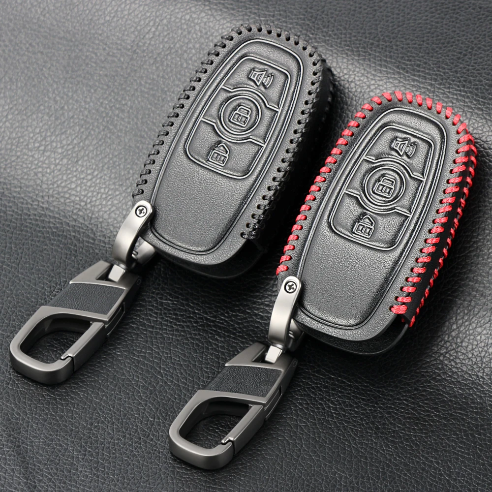 

Hot sale Genuine Leather Car Key Fob Cover for Great Wall Haval H6 2015 C50 Hoist Case Key Wallet Key Chain Auto Accessorie