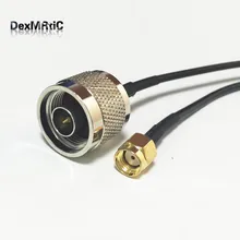 1 шт. N Тип штекер RP-SMA штекер разъем RG174 коаксиальный кабель косичка 20 см " адаптер