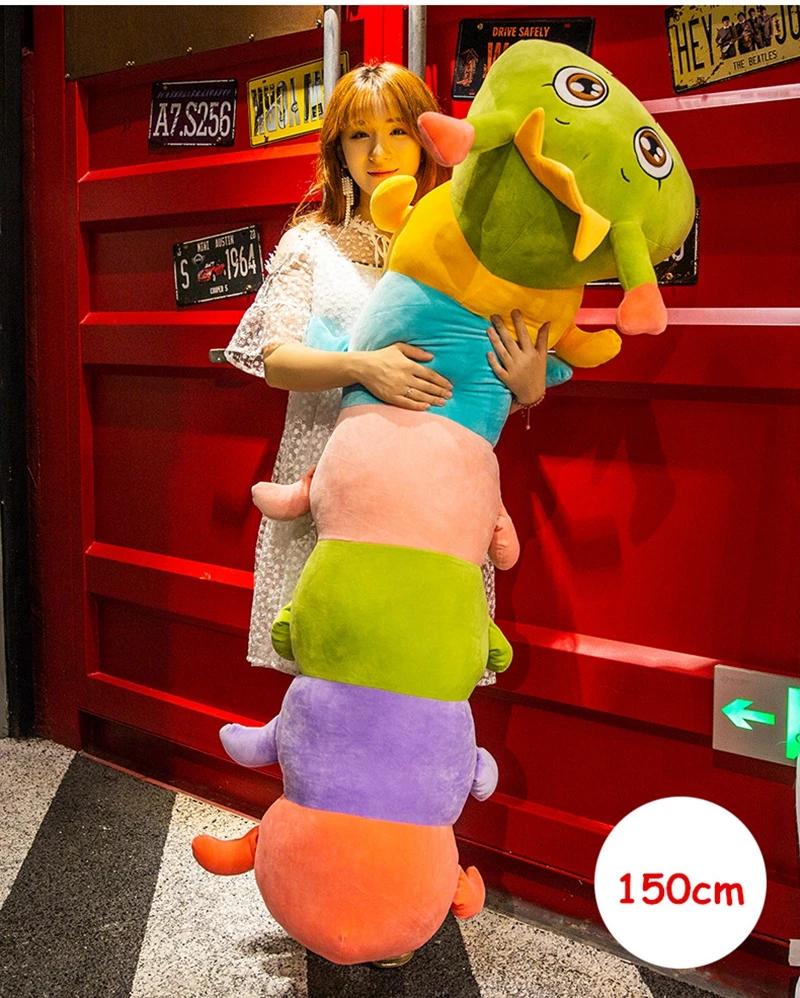 Colorful Cartoon Caterpillars Pillow Doll 72inch (11)