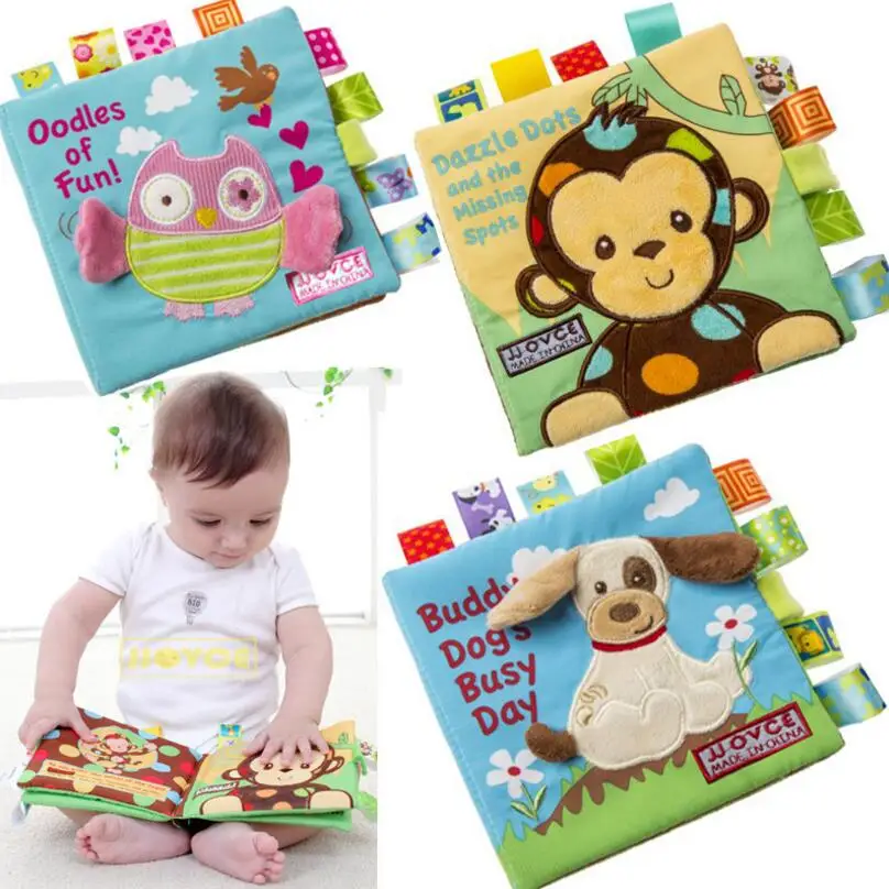 

Colorful Monkey Style baby cognitive Soft quiet book Cute Educational Cartoon fabric Infant Kids Unfolding Activity Books