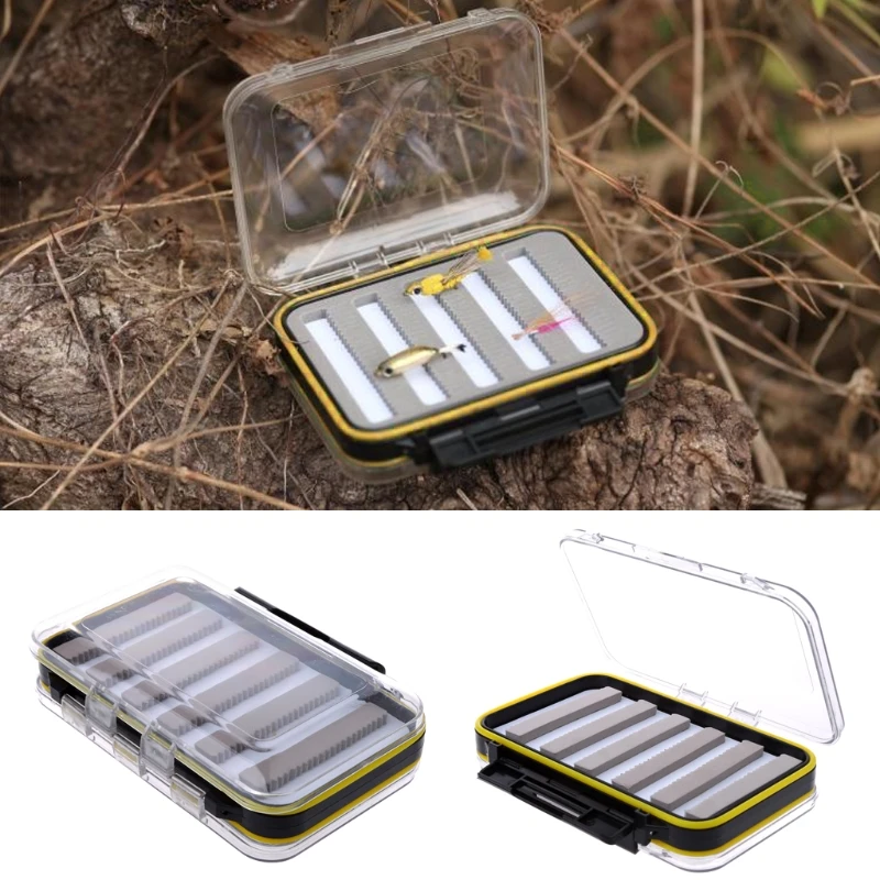 Plastic Waterproof fly fishing Double Side Clear Slit Foam fly Fishing