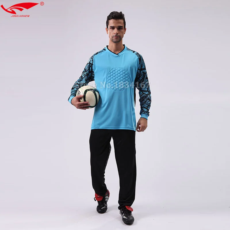 Soccer Goalie Uniform Goalkeeper Kit Adult Long Sleeve Jersey & Short Pants N018 