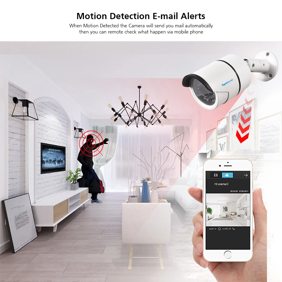 TOPROHOMIE HD 48 в 1080 P POE ip камера IP66 открытый аудио запись звука Водонепроницаемая