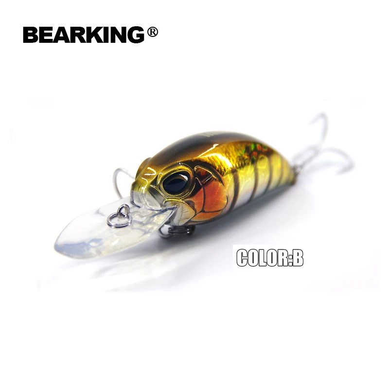 Retail  hot model A+ fishing lure BearKing new crank 65mm&16g 5color for choose  dive 10-12ft,2.8-3.2m fishing tackle hard bait