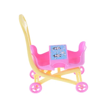 

Kid Play House Nursery Furniture Doll Plastic Stroller Trolley Accessories Toys 16*14*7cm For Doll Kelly Doll Puppet Gift