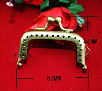 

53mm Square teamed imitation Gula Si purse handmade DIY handmade retro bag buckle