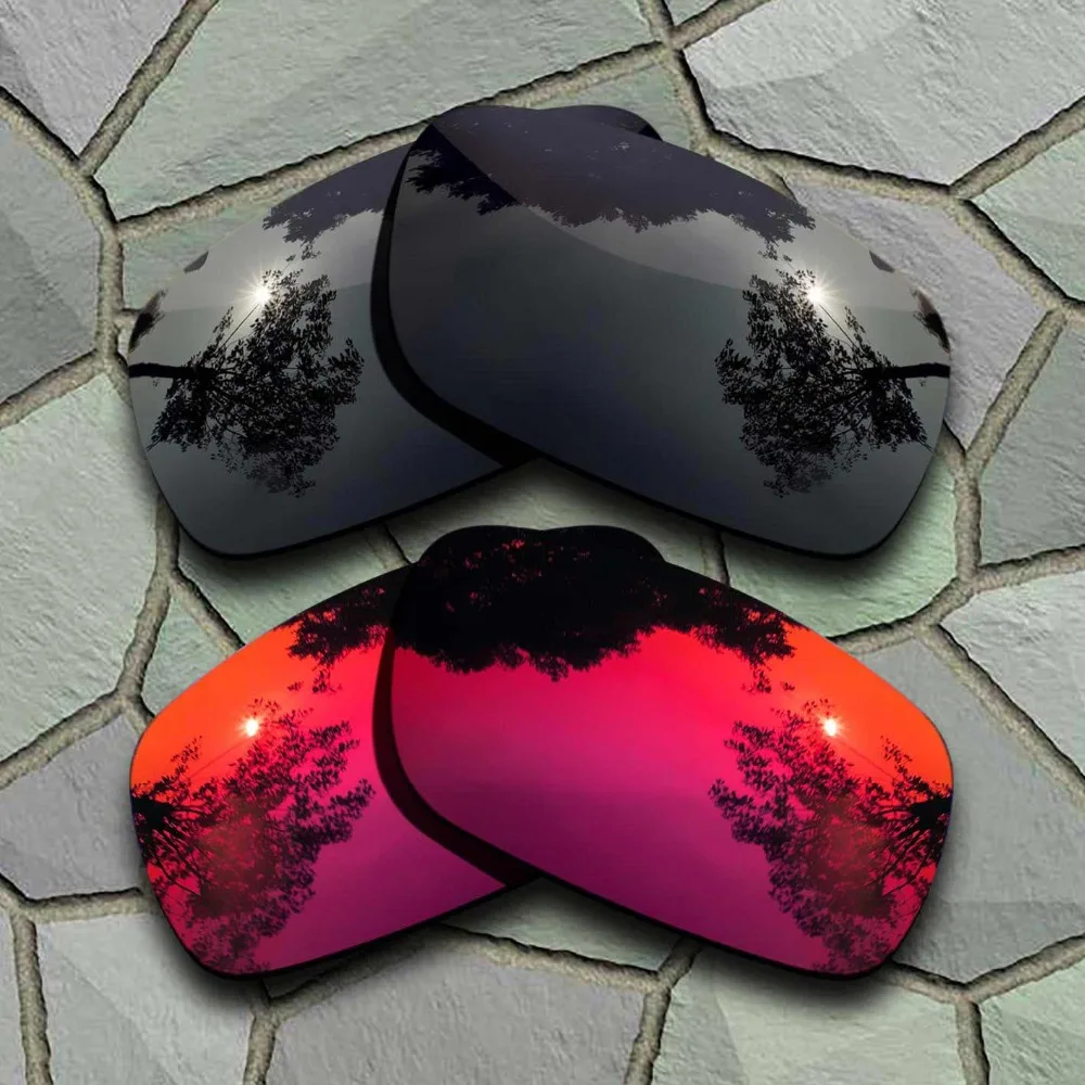 

Grey Black&Violet Red Sunglasses Polarized Replacement Lenses for Oakley Crankshaft