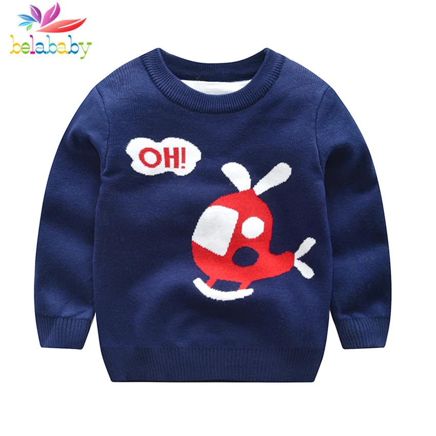 2018 Winter Spring Cotton Long Sleeve O-Neck Kids Clothes Warm Thicken Boys Clothing Cartoon Fashion Casual Sweater for Boys