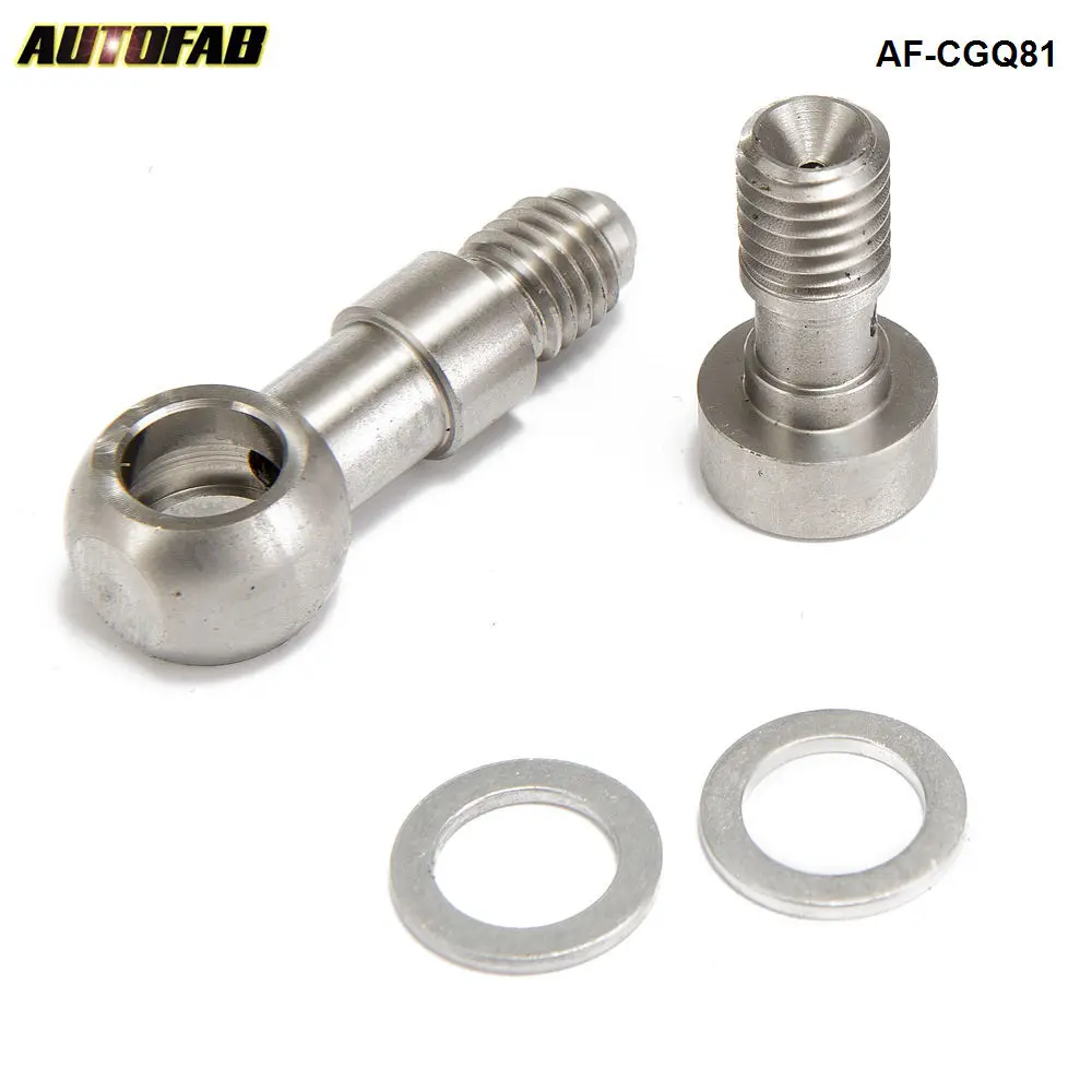 Turbo Banjo Bolt Kit M10x1.5mm to 4AN w/ 1.8mm Restrictor For Subaru TD04L RHF5 Turbo Oil Feed AF-CGQ81
