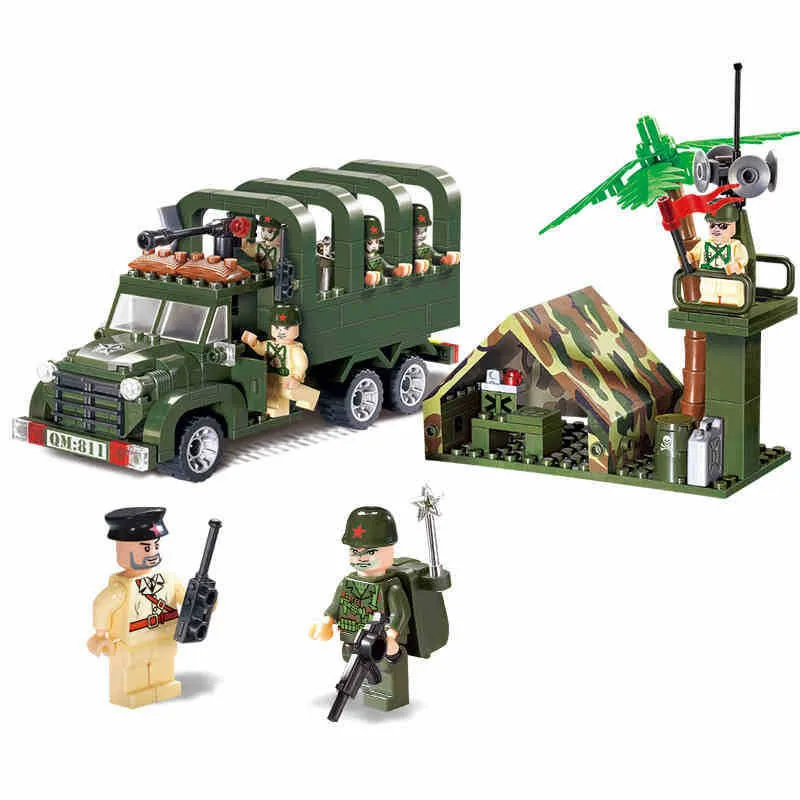 

sermoido Military Troops Weapon Carrier Truck Model Building Block Toys Figure Gift For Children Compatible With Legoings